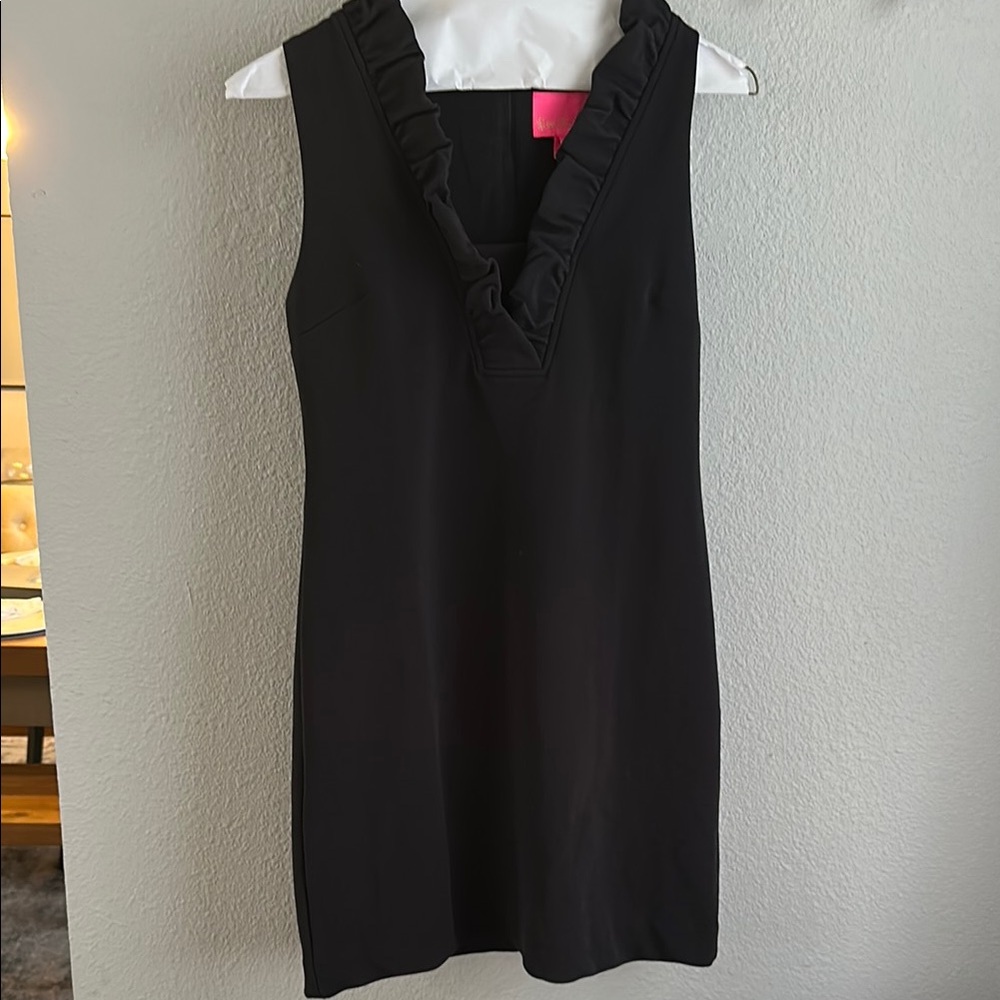 Elegant Black Ruffle Dress